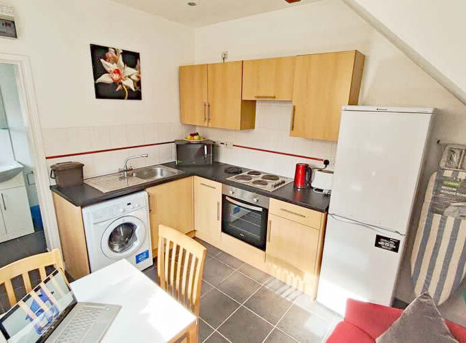 Kitchen of studio flat Northampton student accommodation