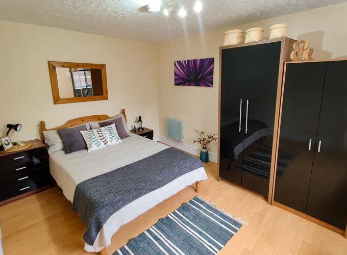 Bedroom of studio flat for Northampton student accommodation