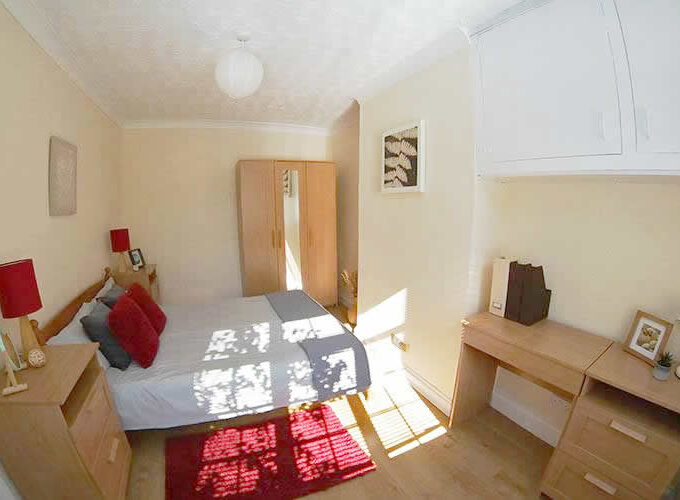 Bedroom of studio flat for Northampton student accommodation